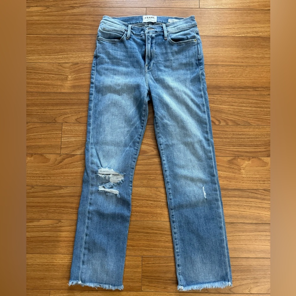 FRAME Le high straight distressed jeans size29